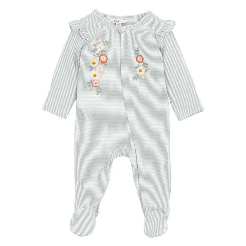 Bébé Lyla Stripe Ls Zip Onesie